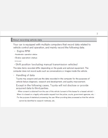 toyota axio 2015-2016 owners manual in english
